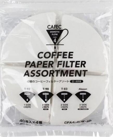 Cafec Paper Filter Assortment 02, 4x40 pcs